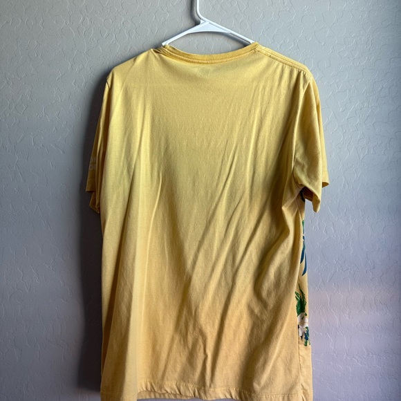 Yellow Graphic T-Shirt with Floral Design - Picture 2 of 2